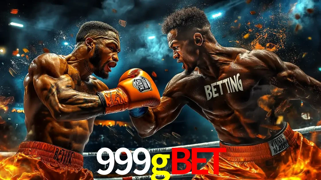 Dois boxeadores em uma luta intensa e explosiva, representando a adrenalina e as oportunidades de apostas em esportes de combate disponíveis na plataforma 999gbet.