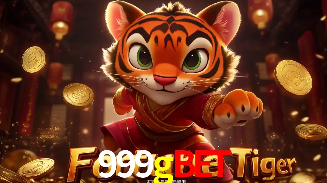 O carismático mascote do jogo de slot Fortune Tiger, um tigre fofo em pose de artes marciais, pronto para trazer sorte e multiplicadores de ganhos no cassino online 999gbet.
